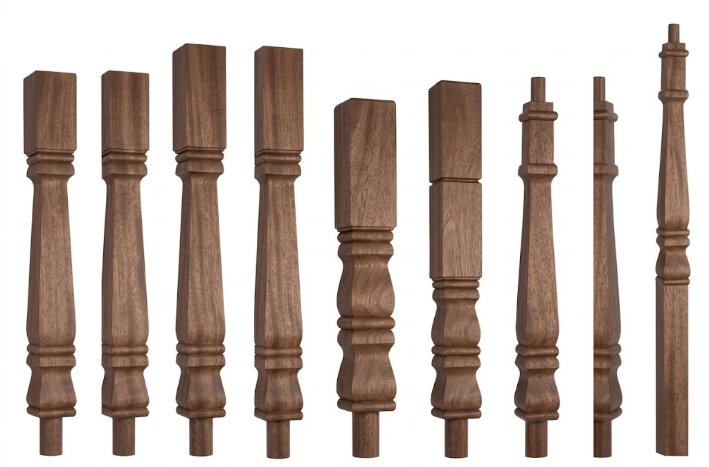 Walnut Provincial Newels